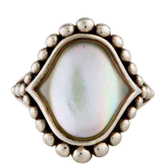 LAGOS Jewelry - LAGLOS STERLING SILVER 925 & MOTHER OF PEARL QUARTZ DOUBLET MAYA RING